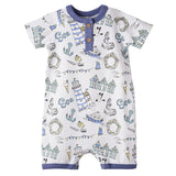 Seashore Baby Boy Romper – Bamboo Shortall One-Piece