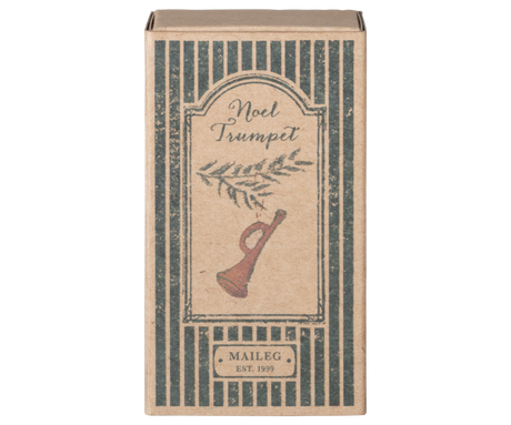 Metal Ornament, Trumpet - Red - HoneyBug 