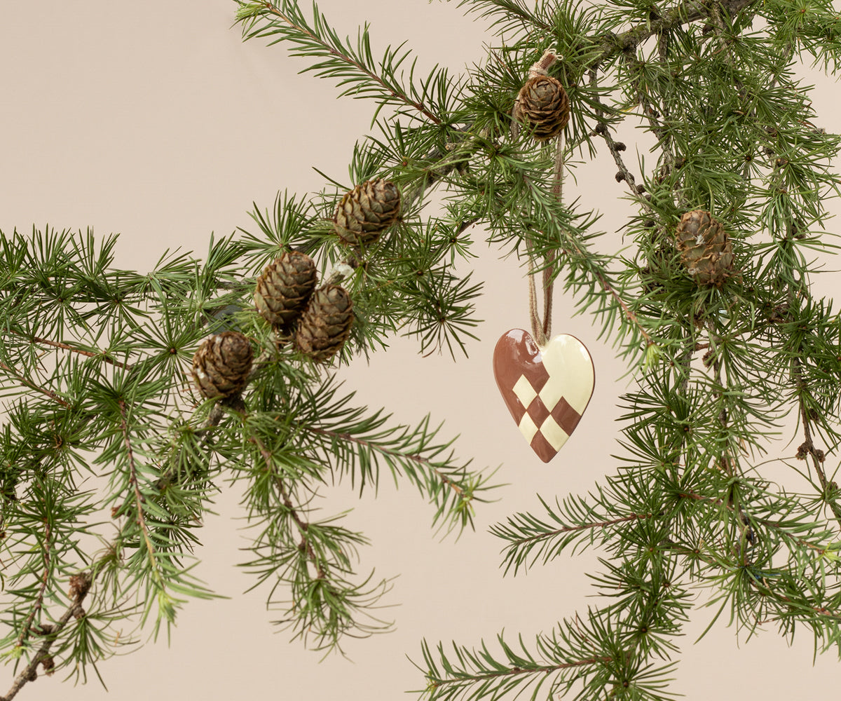 Metal Ornament, Small Heart - Light Purple - HoneyBug 