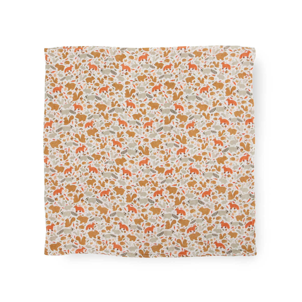 Cotton Muslin Swaddle Blanket - Fall Friends