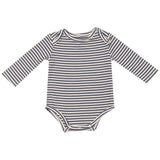 Bodysuit - Footballs + Navy & Oat Stripe