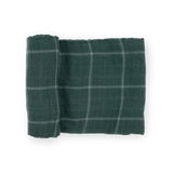 Cotton Muslin Swaddle Blanket - Evergreen Plaid