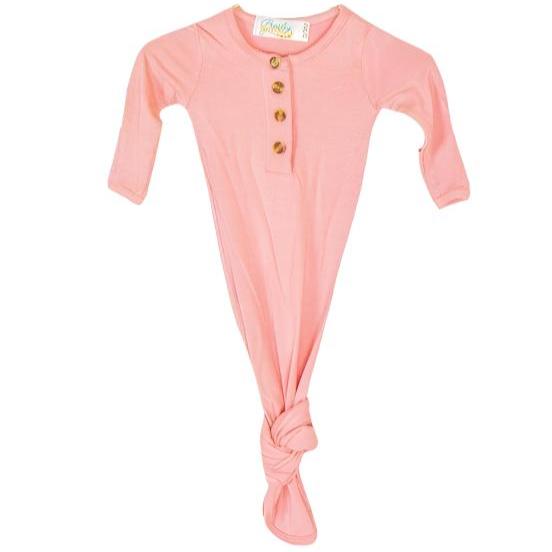 Knotted Baby Gown - Blush