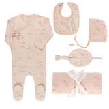 Jersey Cotton - Vintage Birds Collection-Deluxe Take Me Home Sets - HoneyBug 