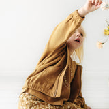 Organic Baby Toddler Hooded Jacket - Tan - HoneyBug 