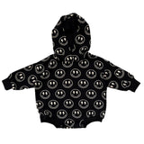 Hooded Bubble Romper  | Electric Smiley - HoneyBug 