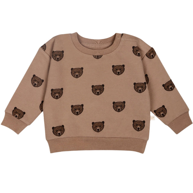 Organic Fleece Sweatshirt - Wild Bear - HoneyBug 