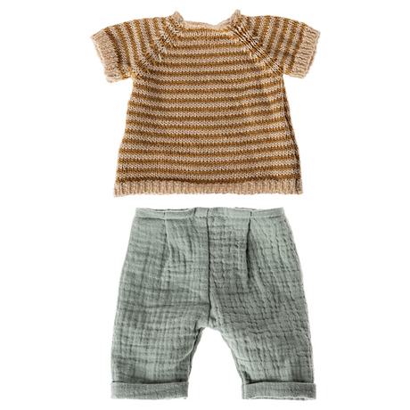 Doll Knitted Shirt & Pants - Size 3 - HoneyBug 