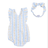 Odalys Floral Stripe - Sunsuit & Headband