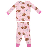 Bamboo Loungewear - Footballs Pink