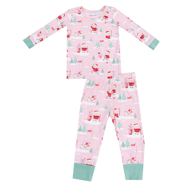 Golfing Mrs. Claus and Elves - Long Sleeve Loungewear Set - HoneyBug 