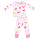 Hanukkah - Pink - Long Sleeve Loungewear Set - HoneyBug 