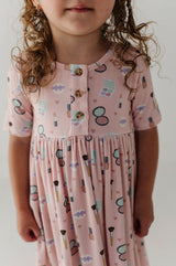 Short Sleeve Henley Dress