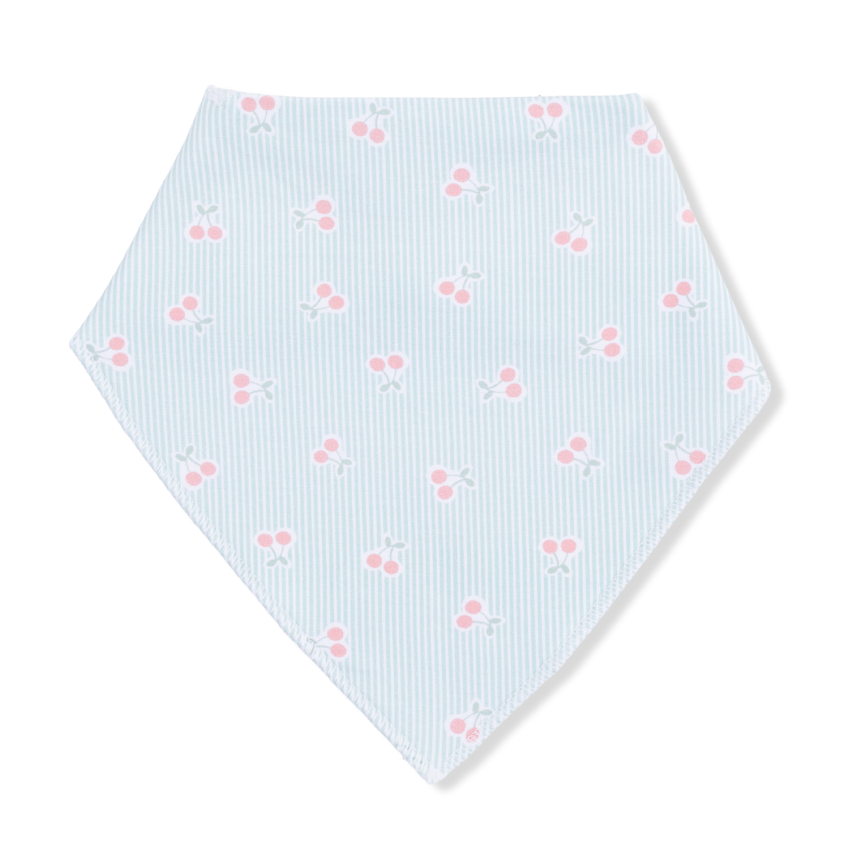 Tiny Cherry Stripe - Bandana Bib
