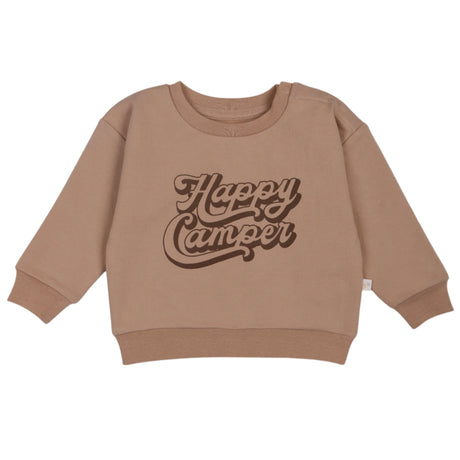 Organic Fleece Sweatshirt - Happy Camper - HoneyBug 