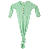 Knotted Baby Gown - Mint