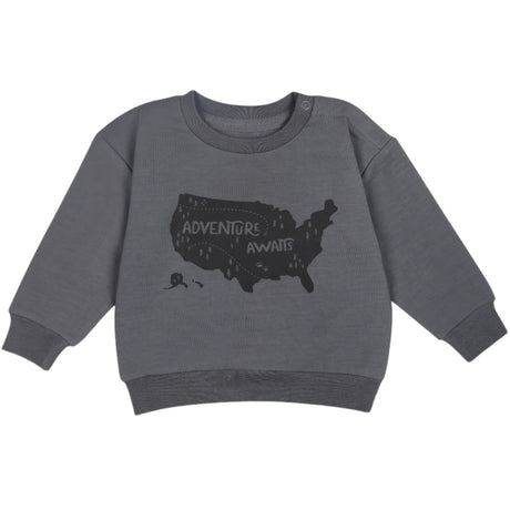 Organic Fleece Sweatshirt - Adventure Awaits - HoneyBug 