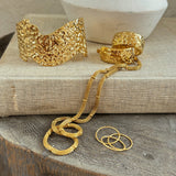 Robbie Hammered Hoop Earring - HoneyBug 