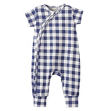Picnic Plaid Soft Bamboo Convertible Baby Zipper Romper