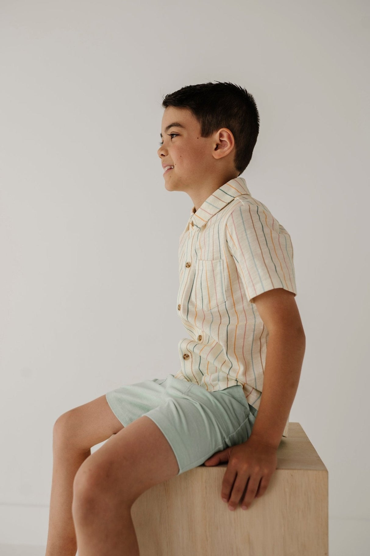 Boy's Collar Button Shirt