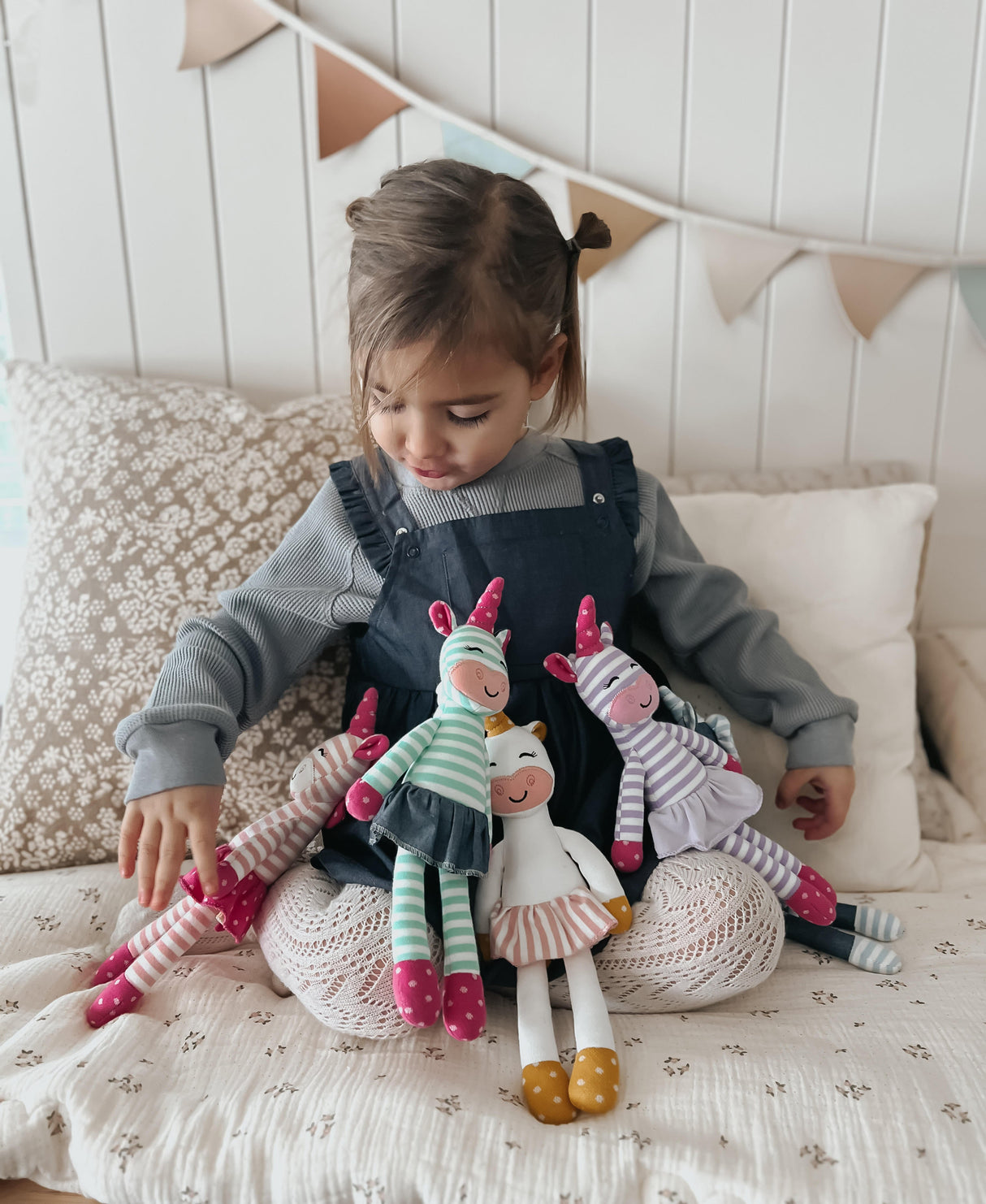Tiny Dancing Unicorn - Mint Stripe - HoneyBug 