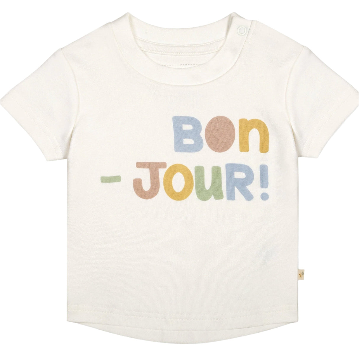 Organic Kids T-Shirts - Bonjour - HoneyBug 