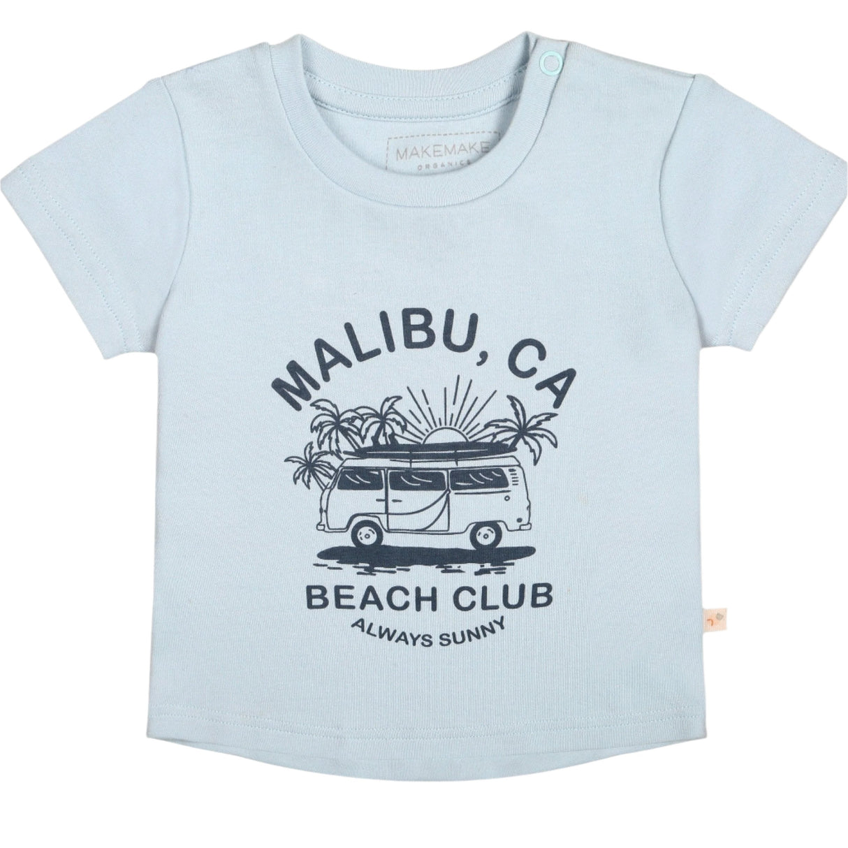 Organic Kids T-Shirts - Malibu Beach Club - HoneyBug 