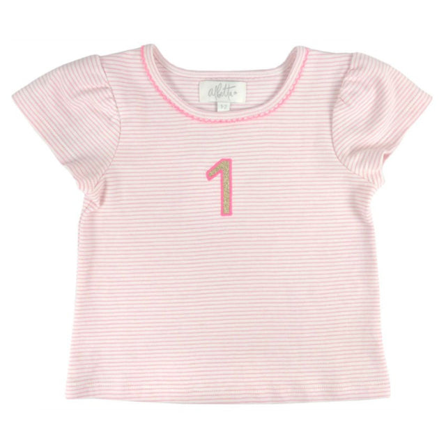 1st Year Birthday Gold T-Shirt Pink - HoneyBug 