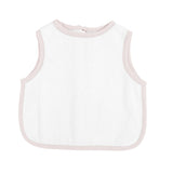 Apron Bib | Blossom Pink Linen - HoneyBug 