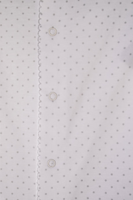 Grey Polka Dot Footie - HoneyBug 
