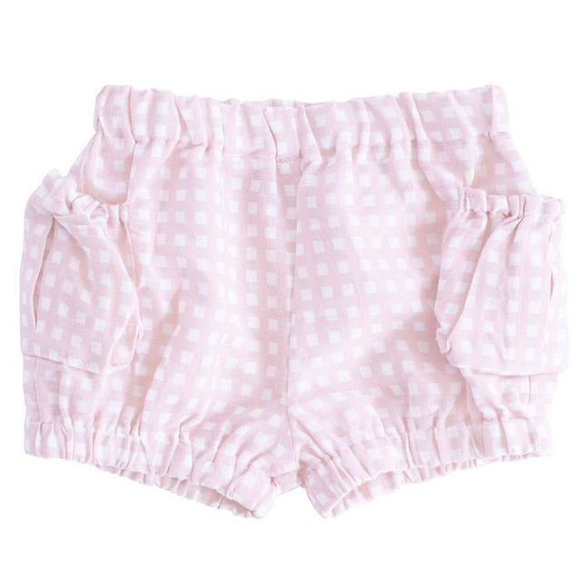Girls short | dusty pink gingham - HoneyBug 