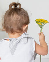 Newborn bib | grey gingham - HoneyBug 