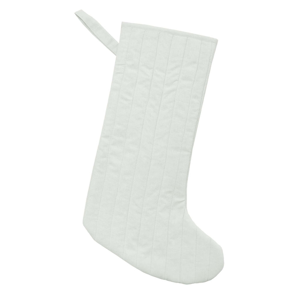 Quilted Linen Stocking - HoneyBug 