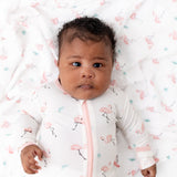 Flamingo Zippered Footie - HoneyBug 