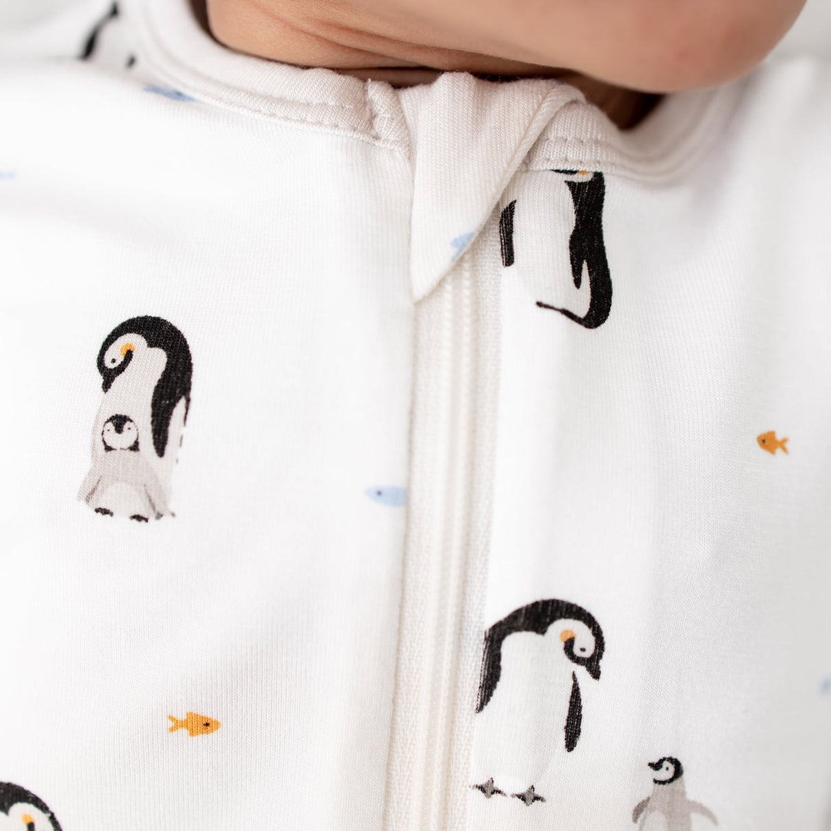 Penguin Zippered Footie - HoneyBug 