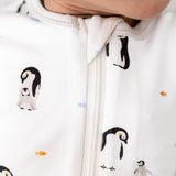 Penguin Zippered Footie - HoneyBug 