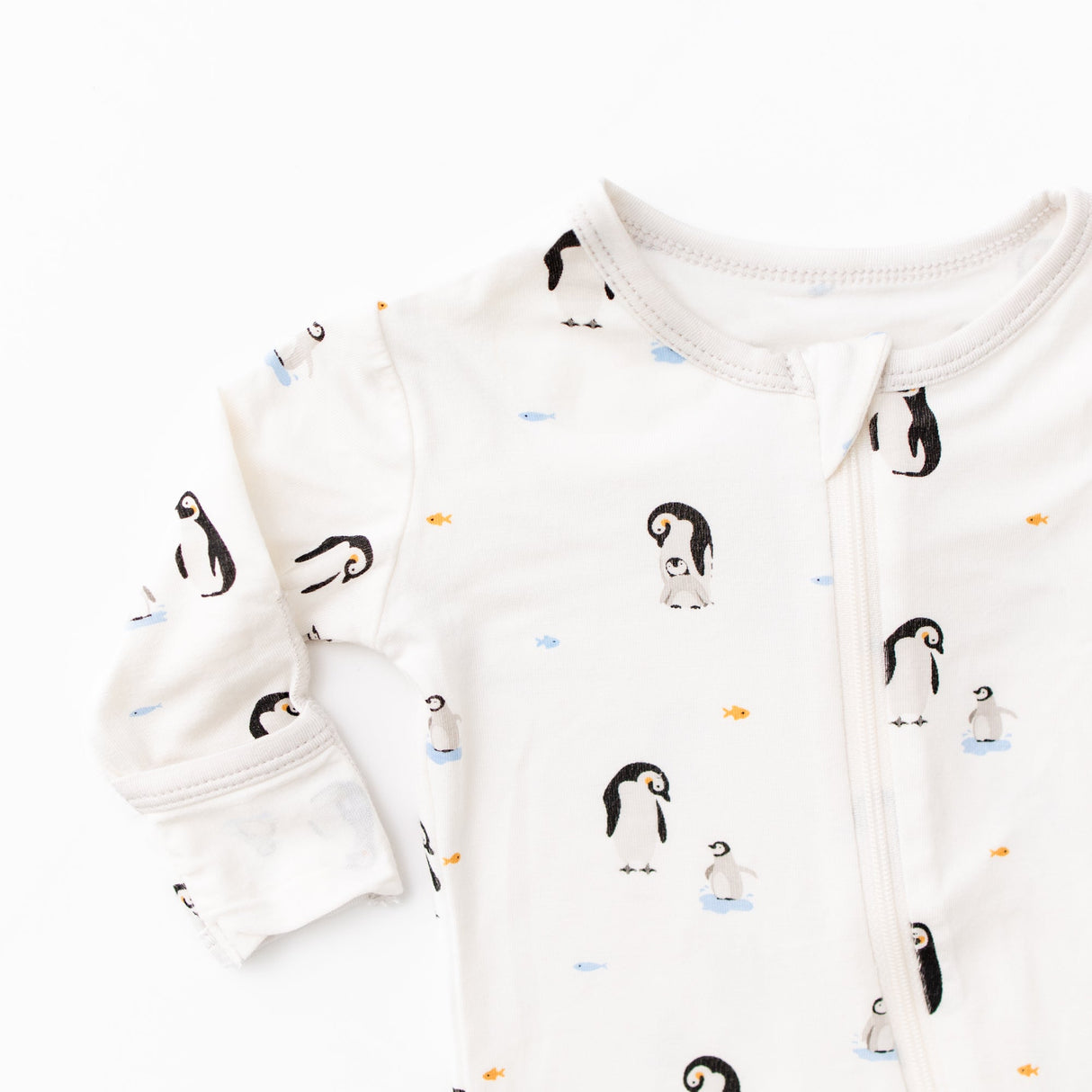 Penguin Zippered Footie - HoneyBug 