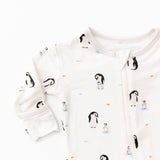 Penguin Zippered Footie - HoneyBug 