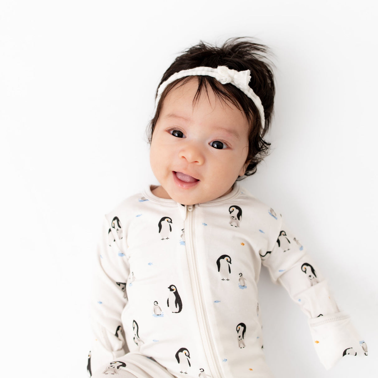 Penguin Zippered Footie - HoneyBug 