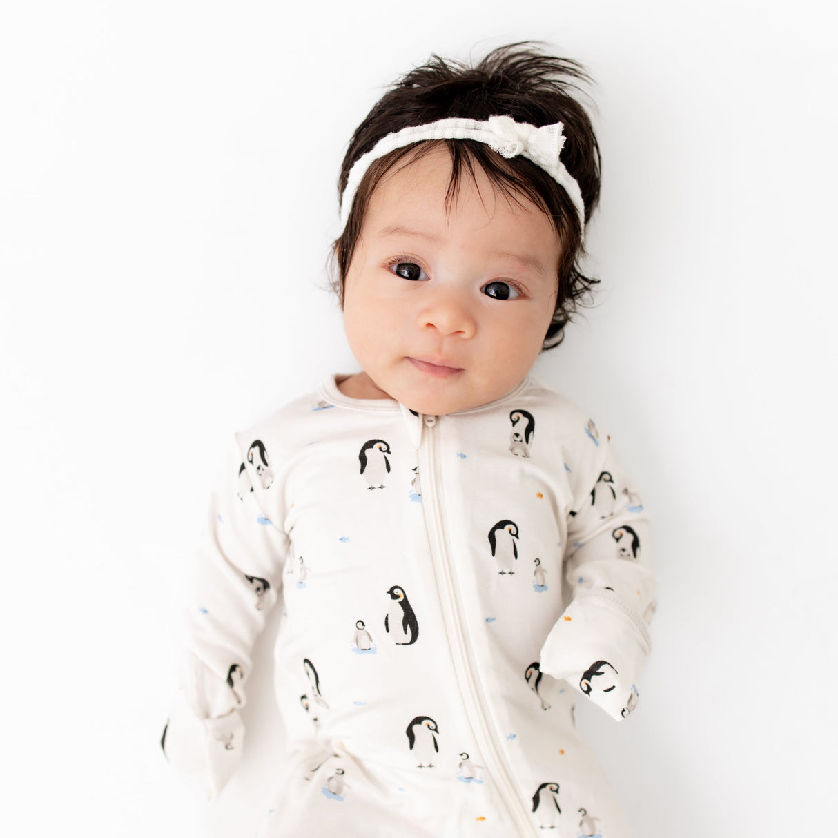 Penguin Zippered Footie - HoneyBug 