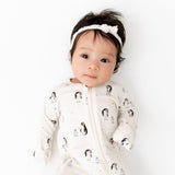 Penguin Zippered Footie - HoneyBug 