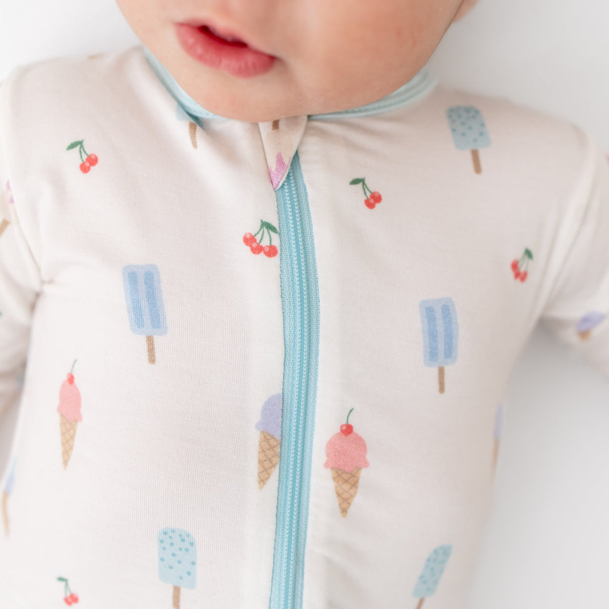 Ice Cream Zippered Footie - HoneyBug 