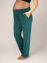 Clea Bamboo Classic Long Sleeve Pajama Set | Evergreen - HoneyBug 