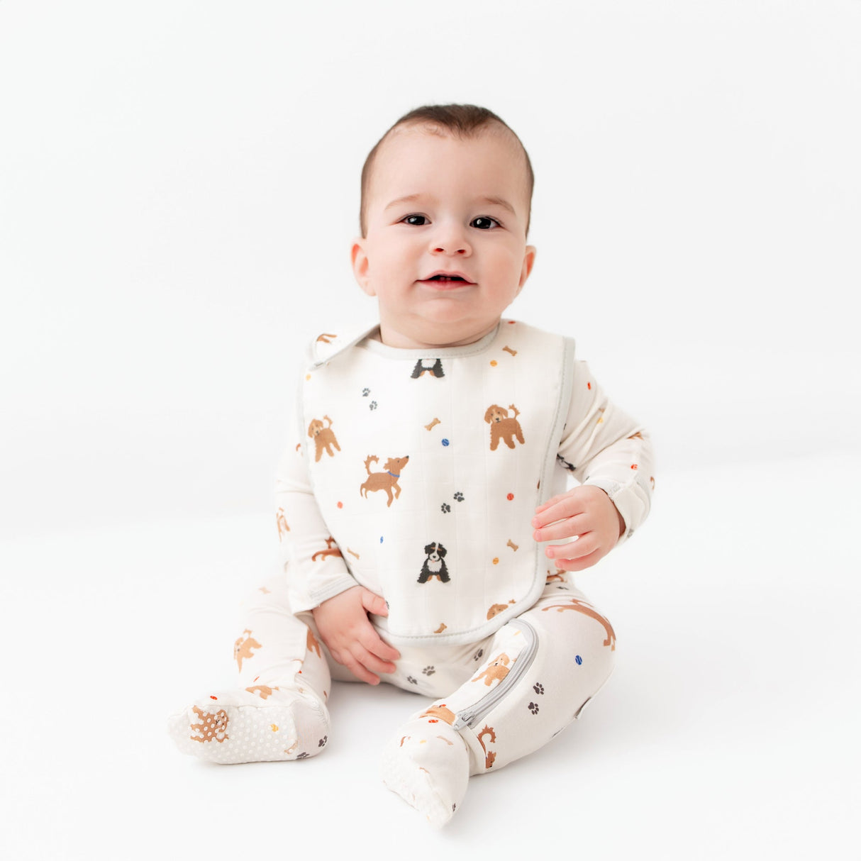Dogs Zippered Footie - HoneyBug 