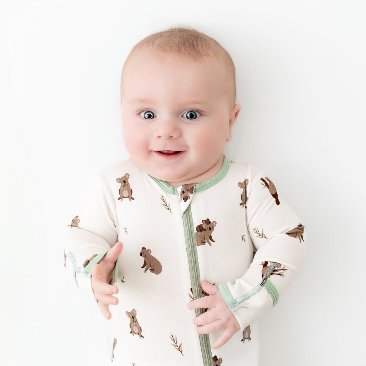 Koala Zippered Footie - HoneyBug 