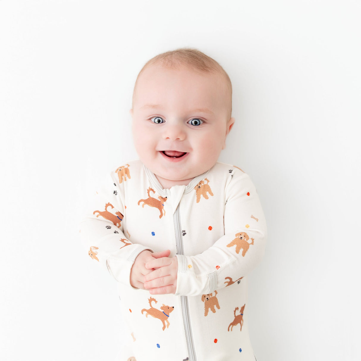 Dogs Zippered Footie - HoneyBug 