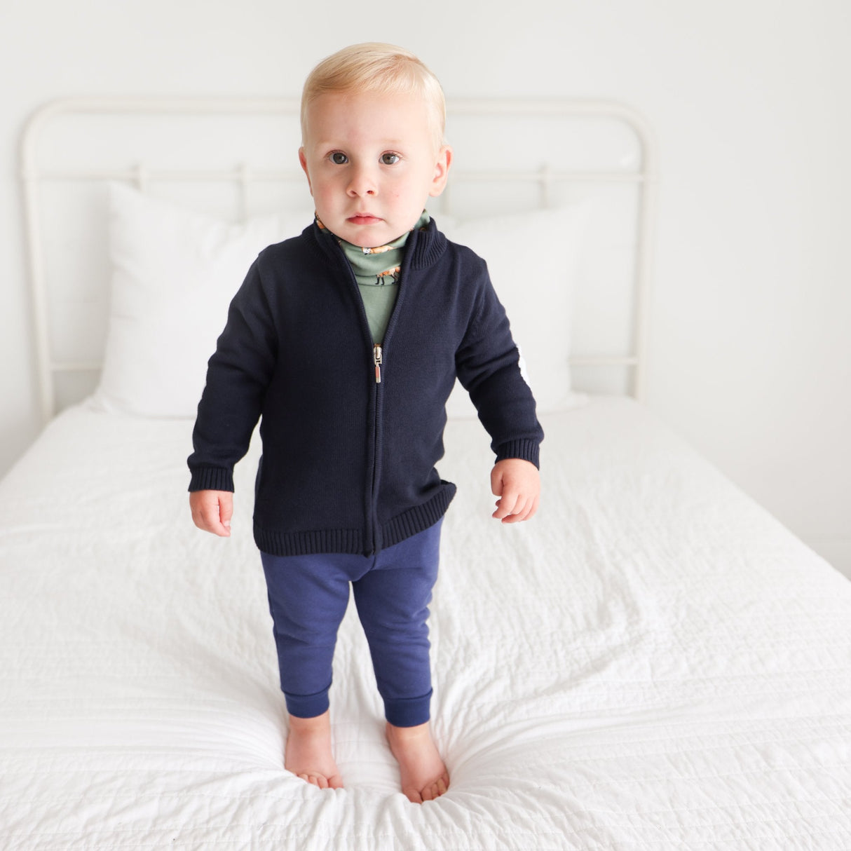 Green Fox Turtleneck Onesie - HoneyBug 