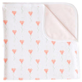 White Heart Balloon Blanket