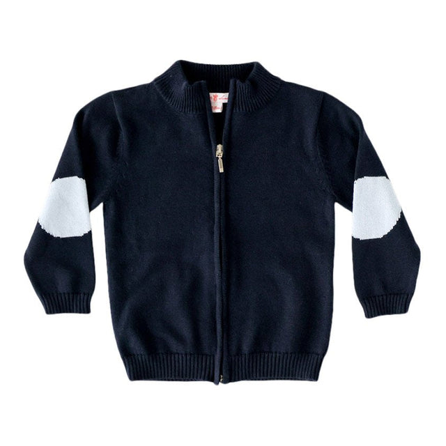 Navy Full Zip Sweater - HoneyBug 