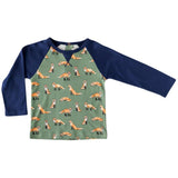 Green Fox Raglan Shirt